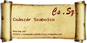 Császár Szabolcs névjegykártya