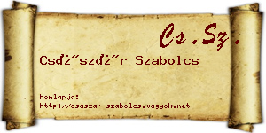 Császár Szabolcs névjegykártya